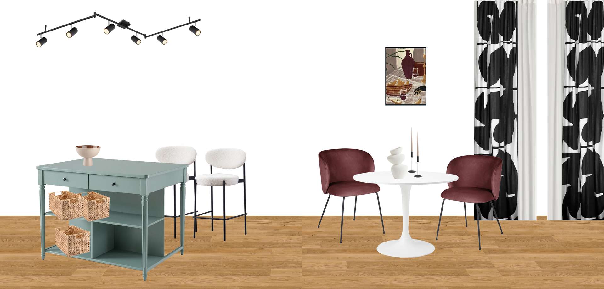 Dining area with accent chairs