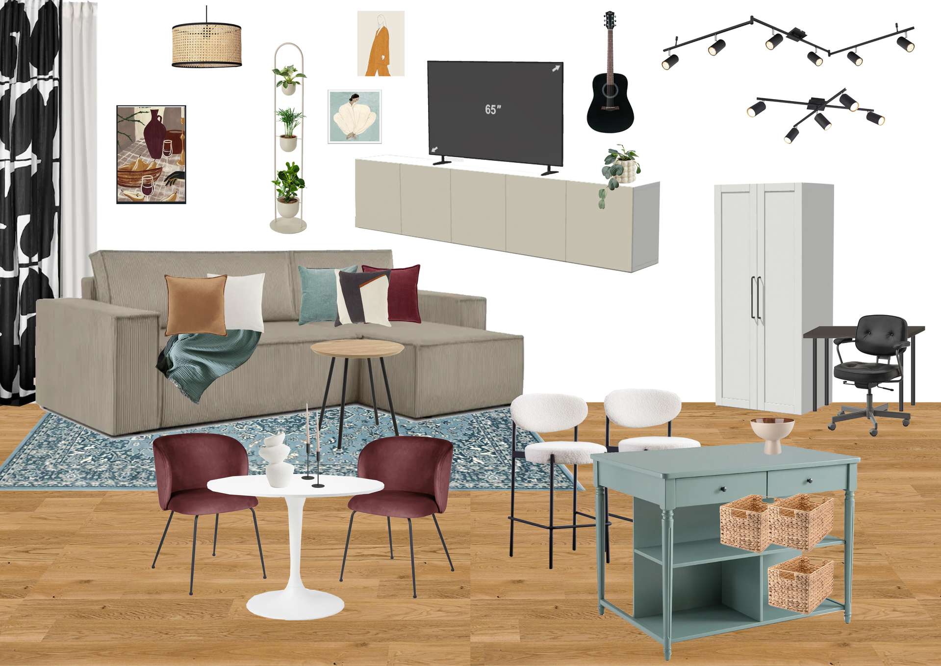 Furniture selection for the interior