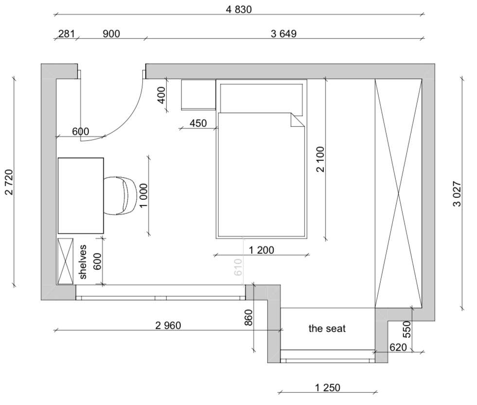 Furniture arrangement plan
