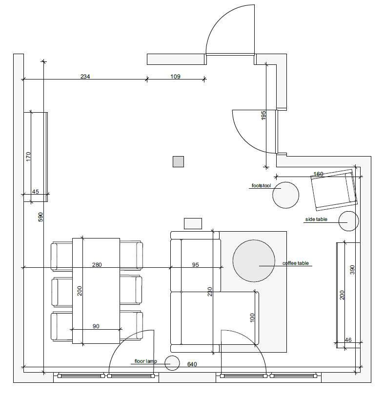 Room furniture layout