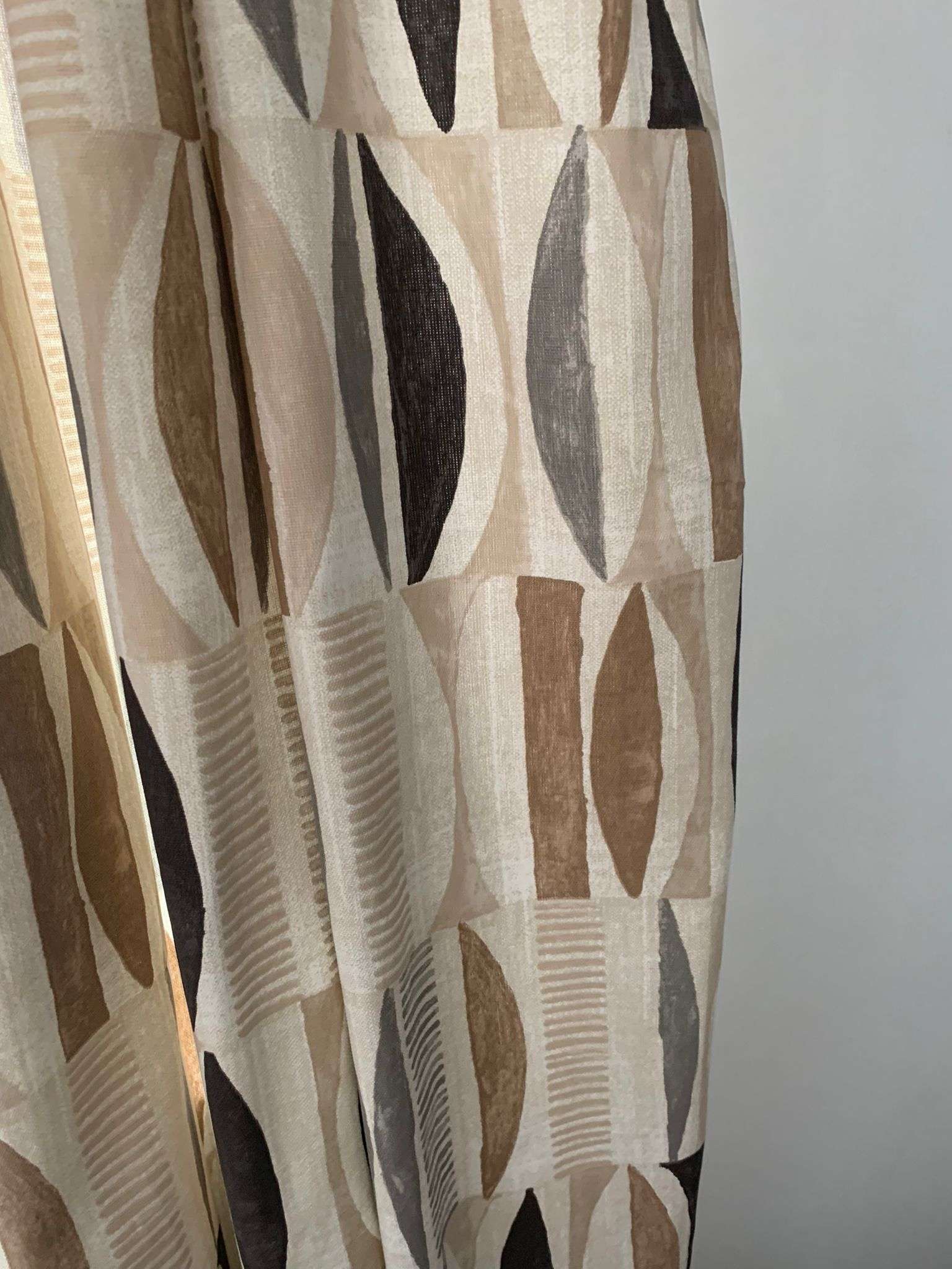 Bedroom curtains with a print