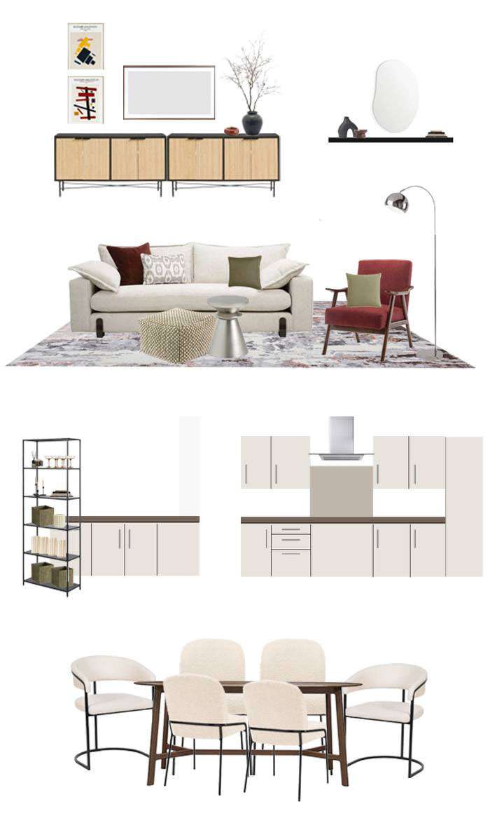 Interior concept collage