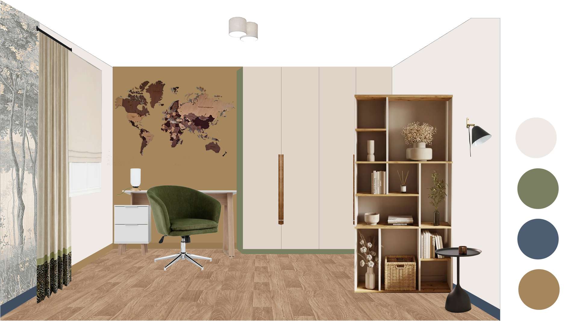 Home office and wardrobe